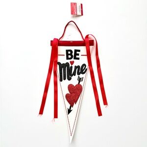 Valentine's Day “Be Mine” Fabric Pennant Wall Flag by Ashland 14”